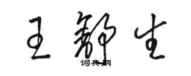 駱恆光王舒生草書個性簽名怎么寫