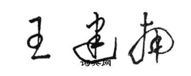 駱恆光王建南草書個性簽名怎么寫