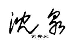 朱錫榮沈泉草書個性簽名怎么寫