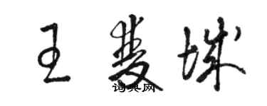 駱恆光王雙城草書個性簽名怎么寫