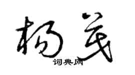 曾慶福楊茂草書個性簽名怎么寫