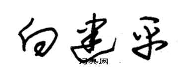 朱錫榮向建平草書個性簽名怎么寫