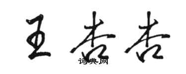 駱恆光王杏杏行書個性簽名怎么寫