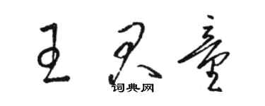 駱恆光王君童草書個性簽名怎么寫