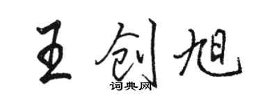 駱恆光王創旭行書個性簽名怎么寫