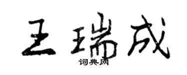曾慶福王瑞成行書個性簽名怎么寫
