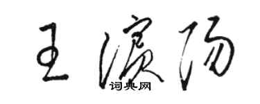 駱恆光王濱陽草書個性簽名怎么寫