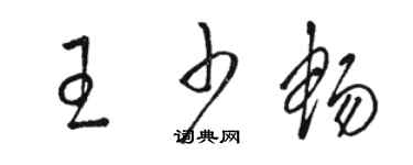 駱恆光王少暢草書個性簽名怎么寫