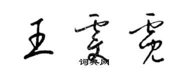 梁錦英王雯霓草書個性簽名怎么寫