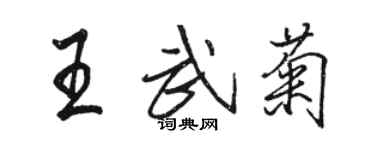 駱恆光王武菊行書個性簽名怎么寫