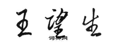 駱恆光王望生行書個性簽名怎么寫