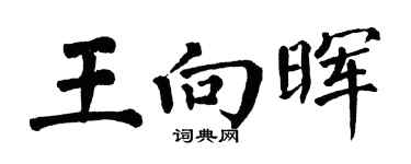 翁闓運王向暉楷書個性簽名怎么寫