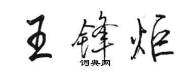 駱恆光王鋒炬行書個性簽名怎么寫