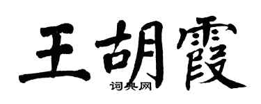 翁闓運王胡霞楷書個性簽名怎么寫