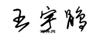朱錫榮王宇鵑草書個性簽名怎么寫