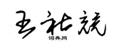 朱錫榮王社競草書個性簽名怎么寫