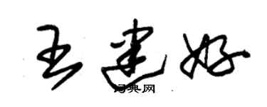 朱錫榮王建好草書個性簽名怎么寫