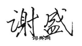 駱恆光謝盛行書個性簽名怎么寫