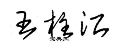 朱錫榮王柱江草書個性簽名怎么寫