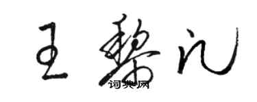 駱恆光王黎凡草書個性簽名怎么寫