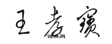 駱恆光王孝寶草書個性簽名怎么寫