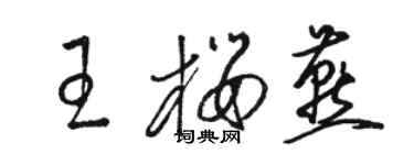 駱恆光王櫻燕草書個性簽名怎么寫