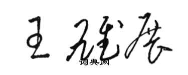 駱恆光王雄展草書個性簽名怎么寫