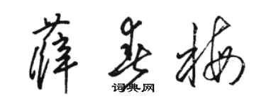 駱恆光薛春梅草書個性簽名怎么寫