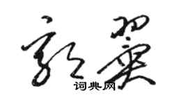 駱恆光郭翼草書個性簽名怎么寫