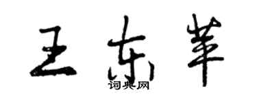 曾慶福王東苹行書個性簽名怎么寫