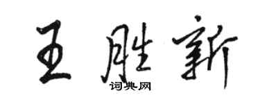 駱恆光王勝新行書個性簽名怎么寫