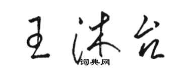 駱恆光王沐台草書個性簽名怎么寫