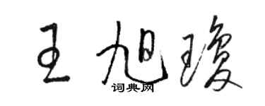 駱恆光王旭瓊草書個性簽名怎么寫