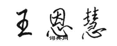 駱恆光王恩慧行書個性簽名怎么寫