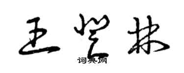 曾慶福王登林草書個性簽名怎么寫