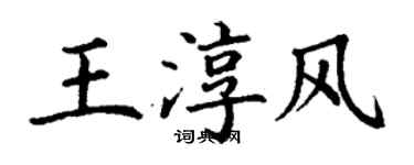 丁謙王淳風楷書個性簽名怎么寫