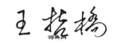 駱恆光王哲橋草書個性簽名怎么寫