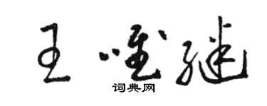 駱恆光王唯繼草書個性簽名怎么寫