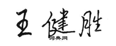 駱恆光王健勝行書個性簽名怎么寫