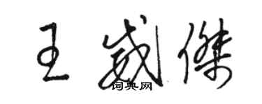 駱恆光王威傑草書個性簽名怎么寫