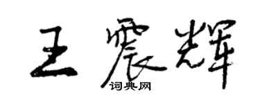 曾慶福王震輝行書個性簽名怎么寫