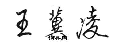 駱恆光王冀凌行書個性簽名怎么寫