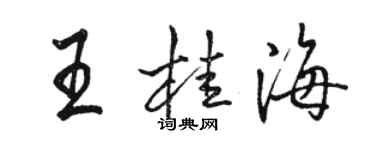 駱恆光王桂海行書個性簽名怎么寫