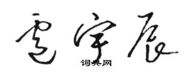 駱恆光盧宇辰草書個性簽名怎么寫