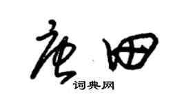 朱錫榮唐田草書個性簽名怎么寫