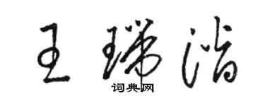 駱恆光王瑞潛草書個性簽名怎么寫