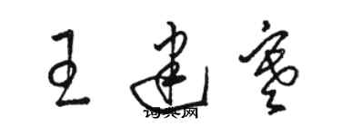 駱恆光王建寒草書個性簽名怎么寫