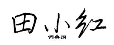 王正良田小紅行書個性簽名怎么寫