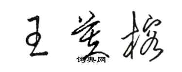 駱恆光王芙榕草書個性簽名怎么寫