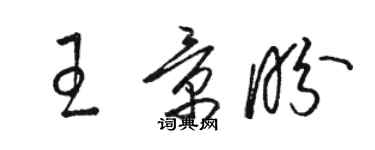 駱恆光王景盼草書個性簽名怎么寫